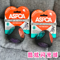 Export to Europe and the United States flash glowing medium and large dogs interactive throwing pet dog ball resistant to bite elastic ball high quality foreign trade