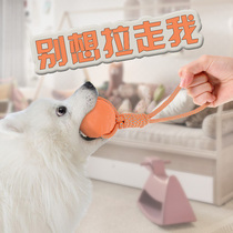 Pet toy ball rope dog toy ball golden hair resistant bite large dog Labrador molars training rubber ball