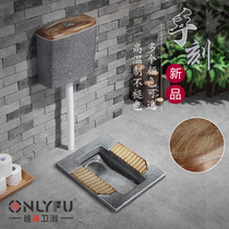 With curved deodorant color squat toilet Antique stone carved squat toilet personality fashion creative complete set of squat pits with water tank retro
