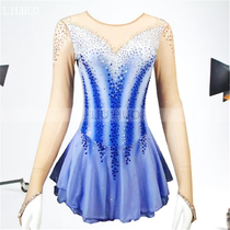 LIUHUO Customized Children and Girls Adult Ladies Figure Skating Performance Clothes Competition Competitive Performance Dance Blue