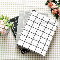 Black and white lattice cloth ins Wind Still Life photo background cloth food photography breakfast picnic mat Net Red live tablecloth