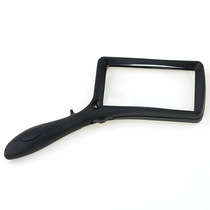 Factory direct MG84028 hand-held Reading magnifying glass with lamp 1LED light rectangular magnifying glass