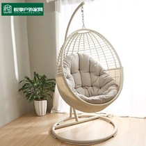 Net red leisure hanging basket rattan chair adult indoor swing outdoor balcony lazy rocking chair hanging chair rattan birds nest cradle