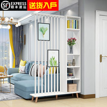 Home floor-to-ceiling screen Solid wood partition New Chinese style door Simple wine cabinet Living room locker Modern wall entrance