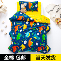 Kindergarten quilt three-piece cotton cotton cotton cotton bedding summer nap cot suite bedding six or seven-piece wholesale
