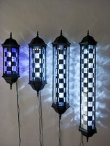 Hairdressing light led wall retro colorful small waterproof hair salon logo light box new wall hanging barber shop turning light