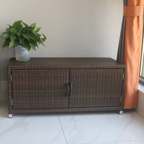Vines changing shoes stool Home doorway Balcony Shoe Cabinet Sitting Stool Integrated Entrance Door Can Sit Through The Storage Stool Into The House Containing Cabinet