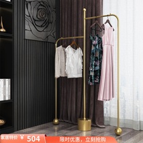  Light luxury Nordic coat rack Floor-to-ceiling indoor living room simple modern hanger Household bedroom corner clothes rack