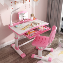 Childrens desk can lift Primary School students table and chair set home girl painting table learning table children writing table