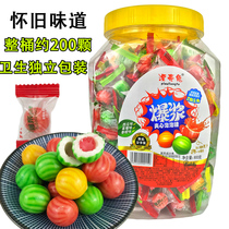 Childhood memories Post-80s nostalgic candy Yimao snack bucket canned sandwich watermelon bubblegum fruit flavor colored candy