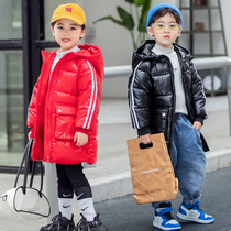 Anti-season childrens down cotton clothes Medium and long middle and small childrens baby baby cotton clothes Boys and girls thickened quilted jacket jacket