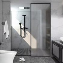 Screen partition Changhong glass Light luxury stainless steel wrought iron custom modern simple living room toilet toilet bathroom