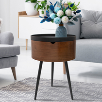 Net red sofa side cabinet side cabinet small round table European small coffee table side table light luxury storage storage bedside table