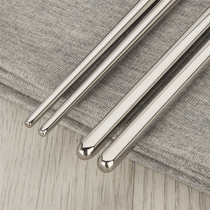 304 stainless steel chopsticks non-slip thick household Korean square tableware metal silver iron chopsticks