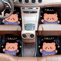 Cartoon car mat good cleaning anti-dirty carpet single car mat subnet red foot pedal cute universal floor mat female