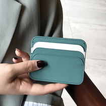 Card bag woman 2021 new and refined upscale genuine leather small ultra-thin net red anti-degaussing brief mini-ins wind