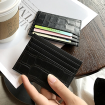 Card bag One piece of woman small and delicate upscale ultra-thin section 2021 New ins and small crowdsourced design bursting genuine leather