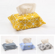 Cloth Art Desktop Paper Draw Box Home On-board Living Room Creative Paper Towels Paper Bag Box Bagging Cotton Numb Nordic