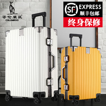 Columbia kangaroo suitcase trolley case female 26 inch universal wheel 24 aluminum frame suitcase large capacity durable suitcase 20