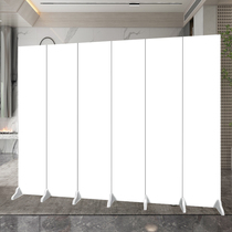 Customized pure white screen partition wall folding mobile office baffle modern simple Net red small apartment folding screen