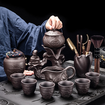 Purple sand tea set lazy household stone grinding automatic tea cup tea cup cup cup gift gift gift