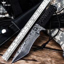 Forged knife portable outdoor knife tritium gas knife self-defense straight knife field survival saber cutting edge sharp knife