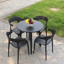 Outdoor Casual Table And Chairs Combine Three Suits Garden Patio Tea Table And Chairs Balcony Small Tea Table Outdoor Vines Round Table