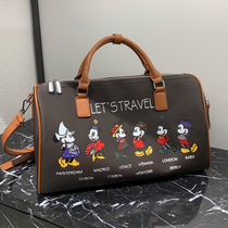 Tide brand travel travel luggage bag female portable fashion short travel bag female shoulder travel boarding bag free of check