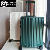 Luggage female trolley case male 20 inch boarding small Japanese student password suitcase aluminum frame leather box 24 inch