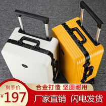 Suitcase Schoolgirl Han Edition 20 Wide Body Pull Lever Case Large Capacity Suitcase Man Mute 24 Den Case Universal Wheel