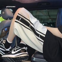 Ice Silk American Basketball Shorts Male Design Sensation Hiphop Pants High Street Tide Ins Stripe Five 6 60% Pants Summer