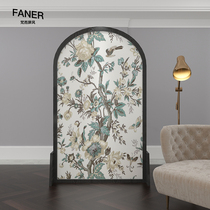 American Nordic movable beauty salon solid wood screen partition modern simple entrance living room bedroom door cover