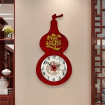 Chinese style clock Chinese style personality living room gourd mute wall clock Simple modern watch fashion home clock creativity