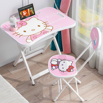 Childrens writing table and chair set home folding table student desk children multi-function desk learning table and chair rental