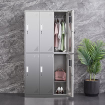 304 stainless steel cabinet food factory purification dust-free workshop staff six lockers inclined top wardrobe customization