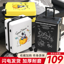 Luggage female Japanese small graffiti student trolley case 2021 New Men 20 inch sturdy and durable 24 suitcase