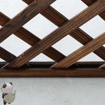 Carbonized anti-corrosion fence Courtyard garden fence guardrail grid climbing rattan flower frame Wooden fence Wooden fence screen partition