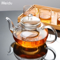 High temperature resistant glass Linglong pot teapot single pot small bubble teapot tea water separation health pot filter boiled flower teapot