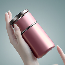  Tea and water separation thermos cup womens high-end 304 stainless steel tea cup mini portable small and exquisite water cup