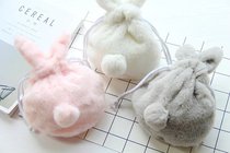 Storage bag cute plush bunny Bunny bag pocket cosmetic bag change bag sundries mobile phone bag women