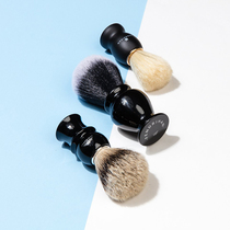 Fendrihan-Soft and fine smooth black and white synthetic fiber shaving brush black resin handle
