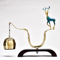 Pure copper aromatherapy stove large one deer area home indoor hanging Bluetooth audio stove sandalwood incense burner ornaments