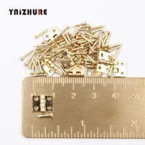 2 minutes Mini hinge miniature small hinge pocket flat open hinge pure copper hinge gift box foldout 8 * 10mm brass