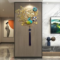 Art wall clock Peacock decoration clock home restaurant porch atmosphere hanging watch personality creative living room clock Phoenix