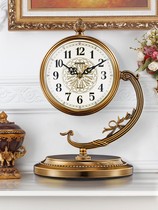 European-style clock ornaments living room decoration clock desktop setting clock porch TV wine cabinet bookshelf mute