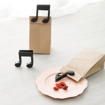 Black music clip note shape small clip drying clip windproof clip food sealing clip folder