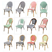 Outdoor Rattan Chair Single Chair Retro Net Red Milk Tea Shop Cafe Relaxation Room External Accommodation style Woven Dining Table And Chairs