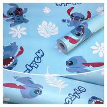 Cute Stitch cartoon pvc wallpaper boy bedroom learning table tide student dormitory personality bedroom wallpaper