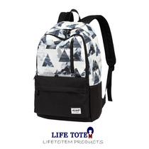  LIFE TOTEM backpack Casual large-capacity high school backpack Female middle school student school bag Male junior high school student college student