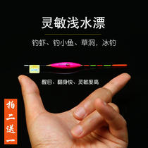Nano Short Tail Bleaching Strips Floating Fishing Light Water Small Crucian Carp Drift Super Short Grass Cave Rafting And Rough Fishing Mark Stream Float